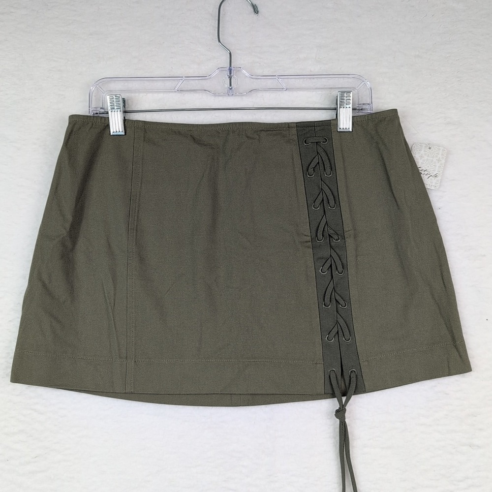 NWT Bec + Bridge Remi‎ Mini Skirt Size 8 Army Green